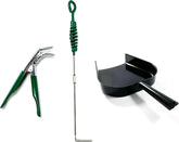 Charcoal Grill Ash Tool Set Compatible with Big Green Egg Accessories,Ash Pan+Rake+Grill Grate Lifter Charcoal Kamado Grill Cleaning Tools for KamadoJoe,Primo,Weber and Other Charcoal Grill
