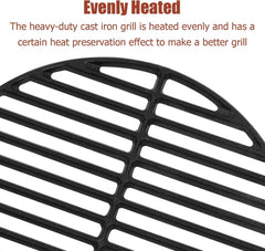 Cast Iron Cooking Grate,Cooking Grids Grates for Small and Minimax Big Green Egg,Round Grill Grate Replacement for Big Green Egg,13 Inch Cast Iron Grates