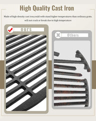 Cast Iron Grill Grates Grid Round for 22 Inch Weber Charcoal Grill,Cooking Grate Replacement fit Weber 22 Performer Bar-B-Kettle,Master-Touch and One-Touch,Works on Recteq Bullseye and Barrel