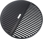 18" Half Moon Cooking Grate and Half Moon Reversible Griddle Replacement for Kamado Joe Classic III II I, Large Big Green Egg Kamado, Cast Iron Grid Grate for Weber Kettle 18" Charcoal Part