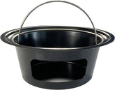 Ash Can with Folding Handle Compatible with Large Big Green Egg,Charcoal Ash Collector Must Haves Green Egg Accessories Carbon Steel Ash Pot High Temperature Resistance Kamado Ash Basket