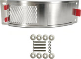 Stainless Steel Draft Door Fits for Medium & Large Big Green Egg Grill, Replacement Parts for Bottom Vent with Punched Mesh Screen