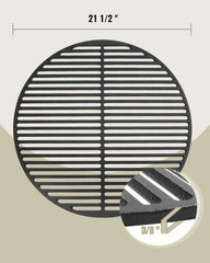 Cast Iron Grill Grates Grid Round for 22 Inch Weber Charcoal Grill,Cooking Grate Replacement fit Weber 22 Performer Bar-B-Kettle,Master-Touch and One-Touch,Works on Recteq Bullseye and Barrel