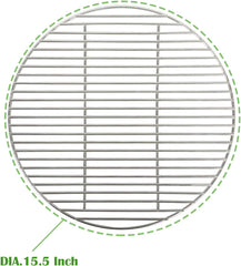 Cooking Grill Grates for Medium Big Green Egg,Stainless Steel Round Wire Grill Grate,Cooking Grate Replacement for Most Barbecue Ceramic Grill and Smoker 15.5“ for M BGE