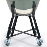 Large Big Green Egg Nest Grill Stand with Heavy Duty Locking Caster Wheels, Powder Coated Steel Rolling Cart for BGE Smoker Kamado Joe Accessories