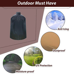 26 in Kamado Grill Full Cover Compatible with Big Green Egg Medium,Kamado Grill Egg Ceramic Grill,26 in Dia Waterproof Outdoor Grill Cover Smoker Accessories Long Enough to Cover Wheel and Shelves