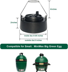 Cast Iron Cap for Big Green Egg Dual Function Metal Top, Daisy Wheel Chimney Cap for Small/MiniMax Big Green Egg Accessories Replacement