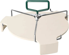 Large Ceramic Plate Setter Heat Deflector with All-Round Lifter Set Compatible with Large Big Green Egg,and Other Similar Sized Kamado Grill,18 In Ceramic Egg Grill