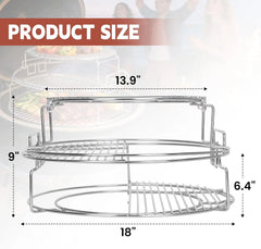 5 Piece Replacement Kit for Big Green Egg Large, Stainless Steel Eggspander Rack
