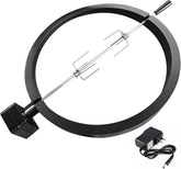 Rotisserie Accessory Attachment for XL Big Green Egg & Kamado Joe 24-inch Big Joe, Complete Grill Accessory with 120V Motor, Stainless Steel Rotisserie Rod & Forks, Heavy Duty Iron Frame