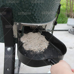 Ash Pan Compatible with Big Green Egg Ash Removal Tool Green Egg Accessories Kamado Grill Joe and other Charcoal Kamado Stove,BBQ Charcoal Grill Ash Scoop Fire Poker