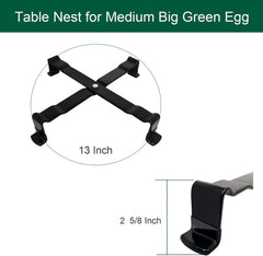 Grill Stand Table Nest for Medium Big Green Egg, Big Green Egg Accessories Kamado Grill Table Nest Stand