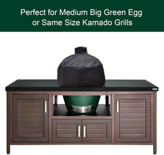 26” Kamado Dome Grill Cover for Medium Big Green Egg in Built-in or Island, Big Green Egg Accessories Waterproof Outdoor Grill Cover
