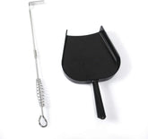 Ash Pan and Ash Poker Compatible with Big Green Egg Accessories,Stainless Steel Ash Removal Tool Set Ash Rake Tool Kit for Large BGE,for KamadoJoe Primo Grill Other Charcoal Smoker Wood Burning Stove