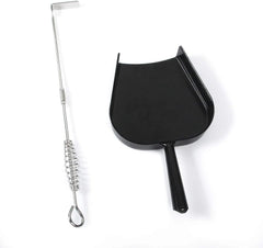 Ash Pan and Ash Poker Compatible with Big Green Egg Accessories,Stainless Steel Ash Removal Tool Set Ash Rake Tool Kit for Large BGE,for KamadoJoe Primo Grill Other Charcoal Smoker Wood Burning Stove