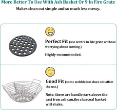 Cast Iron Ash Can with Handle for Large Big GreenEggs,Charcoal Ash Pot Green Egg Accessories Must Haves,Perfectly Paired with Fire Grate/Charcoal Basket for Use | Quick & Easy Cleaning