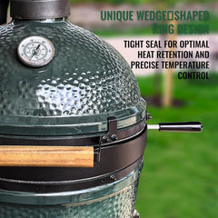 Rotisserie Accessory Attachment for XL Big Green Egg & Kamado Joe 24-inch Big Joe, Complete Grill Accessory with 120V Motor, Stainless Steel Rotisserie Rod & Forks, Heavy Duty Iron Frame