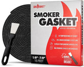 Replacement Big Green Egg Grill Seal Gasket Kits for Large, XL, XXL Lid and Top - 15 Ft, 7/8" x 1/8" with a Free Scraper. BBQ Essential Parts to Keep Heat Locked. BGE Smoker Gasket Felt Accessories