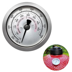 Upgrade Replacement Thermometer for Kamado Joe JR,2.5" Grill Temperature Gauge Replacement for Kamado Joe Accessories 150-900°F with Waterproof and No-Fog Glass Lens