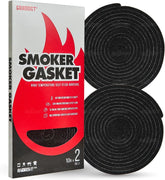 2-Pack x 10 Feet Grill Seal Gasket, Smoker Felt Gasket Accessories - High-Temp Seal Material, Keep Heat Locked. Works for Oklahoma Joe, Weber, Pitboss, and Pellet Grills. 20 Ft, 1/2" x 1/4", Black