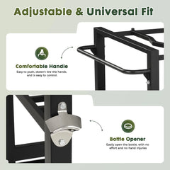 Outdoor Grill Table for Big Green Egg, BBQ Cart with Lockable Wheels