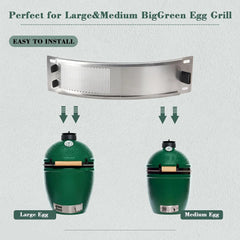 Stainless Steel Draft Door for Big Green Eggs Large/Medium | Adjustable Bottom Vent Replacement with Heavy-Duty Mesh | Kamado Grill Accessories Compatible