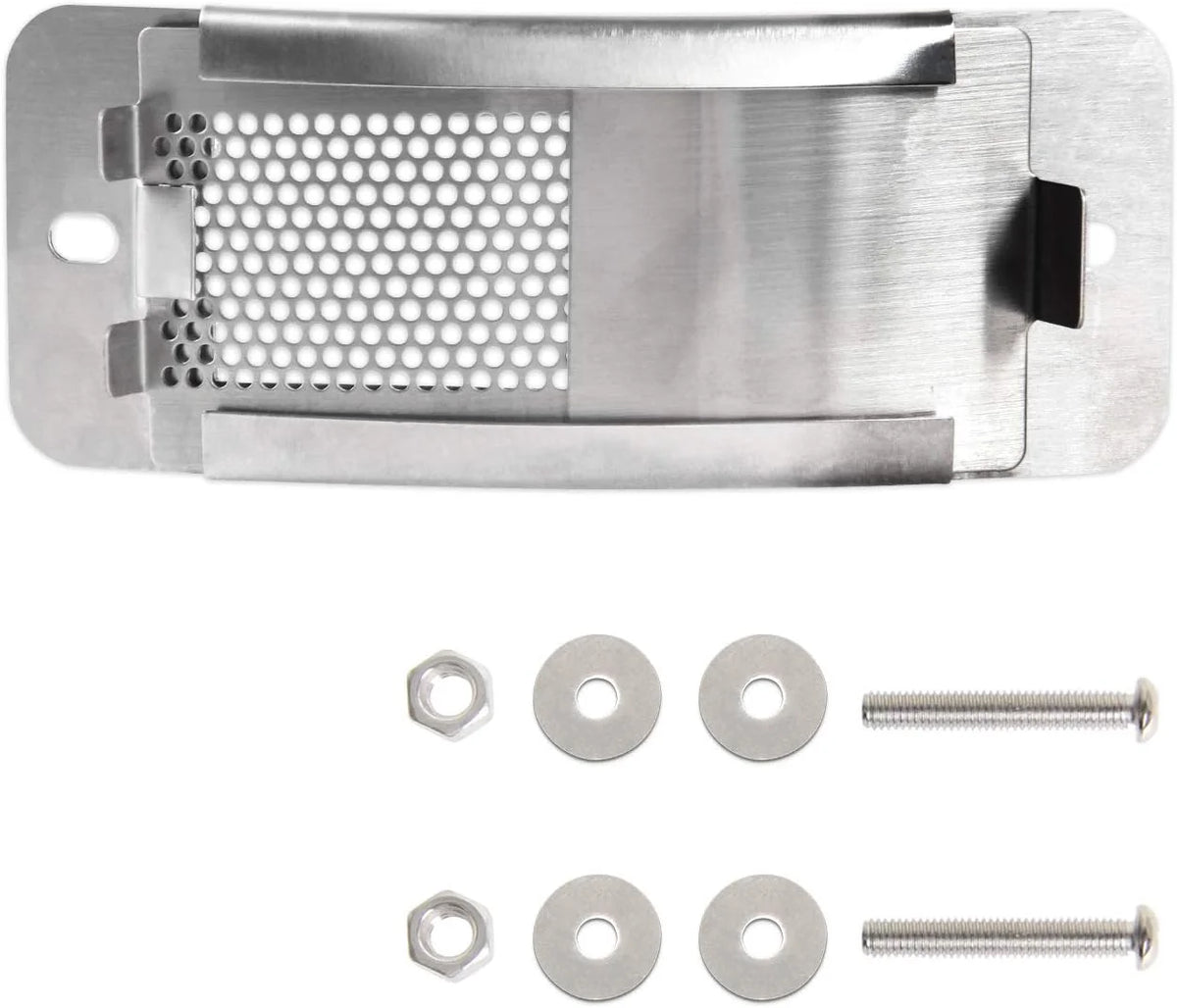Stainless Steel Draft Door Fit Mini,Small Big Green Egg Kamado Accessories Big Green Egg Parts Screen Replacement Parts for Bottom Vent with Punched Mesh Screen