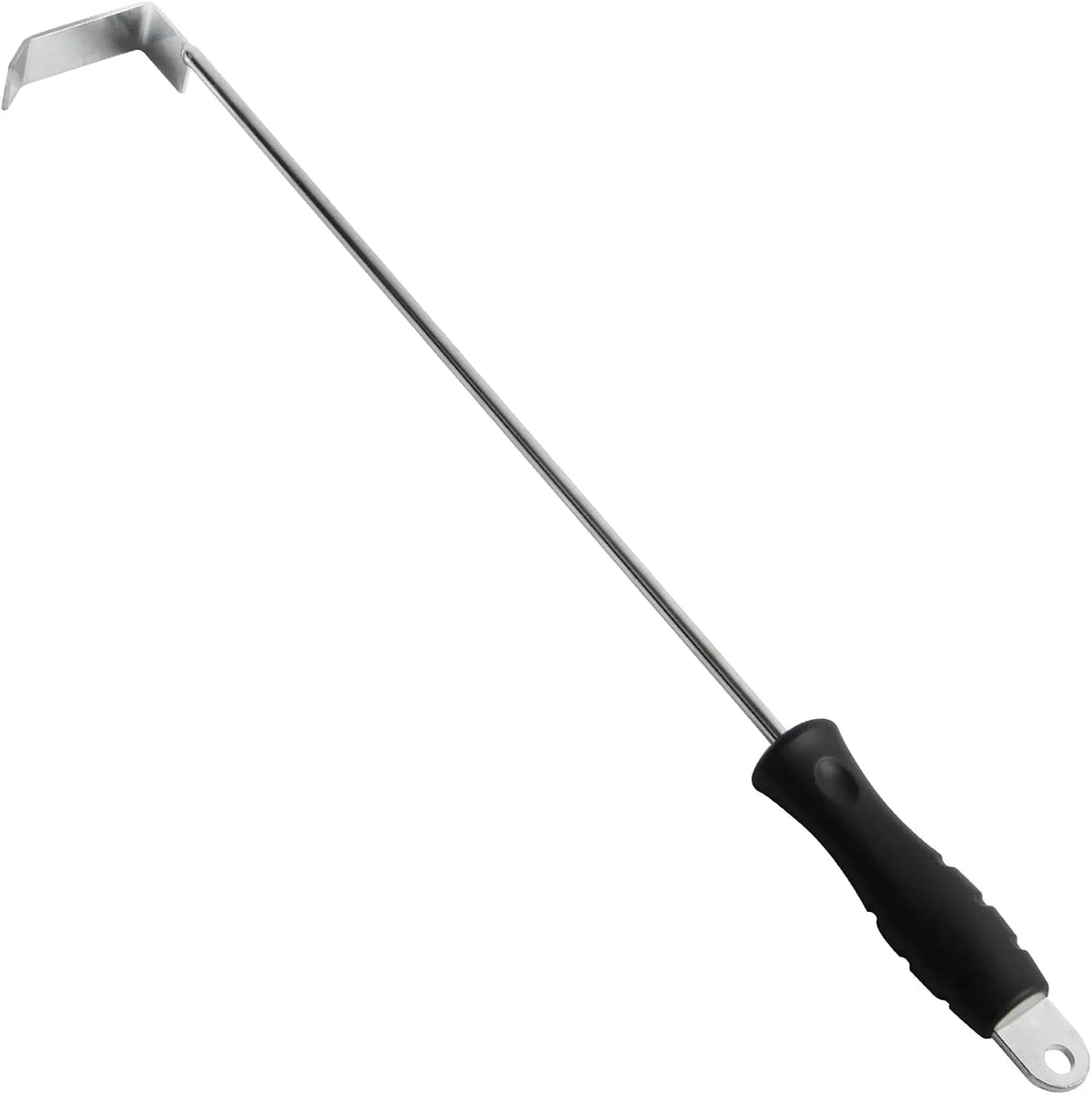 BBQ Ash Tool for Big Green Egg Stainless Steel Ash Poker for Kamado Joe Charcoal Smoker Wood Burning Stove Ash Rake,Ash Tool for Other Charcoal Grills Corner Cleaner Accessories 17.5"