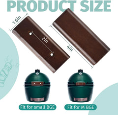 4'' Handle Block Replacement with Screws for Big Green Egg Medium/Small, Grill Handle Replacement Parts Compatible with BGE for BBQ