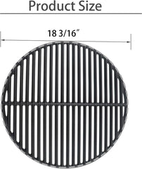 18 3/16" Grill Grates for Large Big Green Egg, Cast Iron Grid Grates Replacement for Kamado Joe KJ23RH Classic I, KJ-23RHC Classic II, KJ23NRHCI Classic III, Vision Grill VGKSS-CC2, B-11N1A1-Y2A
