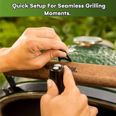 Rechargeable LED Grill Light for Big Green Egg Handle - 150 Lumen Rotatable Night Lights for Illuminated Cooking - Outdoor Grilling Accessory, USB Charging - 3x3-Inch, Black