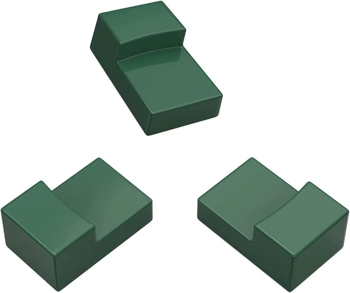 Grill Ceramic Feet Shoes for Big Green Egg, Kamado Joe Classic Big Joe Primo, Dracarys Charcoal Grills - 3 Pack Green