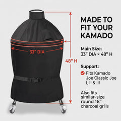 Grill Cover for Kamado Joe Classic & Big Green Egg Smoker Cover