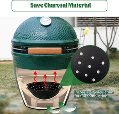Carbon Steel Charcoal Basket Fire Bowl Compatible with Large Big Green Egg,Ash Basket Kamado Grill Accessories Fire Box Bowls Ash Basket,Kamado Grill Joe Classic and Other Similar Grills