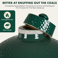 Ceramic Grill Top Replacement for Medium Large and XLarge Big Green Egg Charcoal Grill Dual Function Ceramic Grill Top Cap,Kamado Accessories Charcoal Grill Top Parts