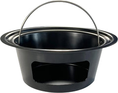 Ash Can with Folding Handle Compatible with Large Big Green Egg,Charcoal Ash Collector Must Haves Green Egg Accessories Carbon Steel Ash Pot High Temperature Resistance Kamado Ash Basket
