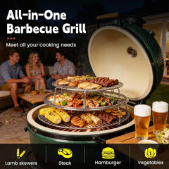 5 Piece Replacement Kit for Big Green Egg Large, Stainless Steel Eggspander Rack