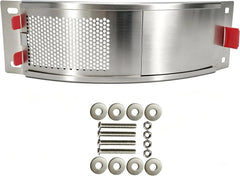 Stainless Steel Draft Door Fits for Medium & Large Big Green Egg Grill, Replacement Parts for Bottom Vent with Punched Mesh Screen