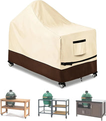Grill Cover for 60 Inch Big Green Egg Grill Table, Waterproof Heavy Duty Outdoor Grill Cover, Kamado Ceramic BBQ Grill Cover, XL Green Egg Cover, Grill Cart Cover