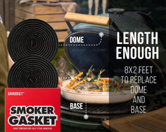 2-Pack x 8 Feet BGE Grill Gasket Replacement, Smoker Gasket Seal for Big Green Egg Large/XL/XXL - 16 Ft, 7/8" x 1/8" Felt, Seal Tape to Keep the Heat Locked, Green Egg BBQ Accessories & Parts