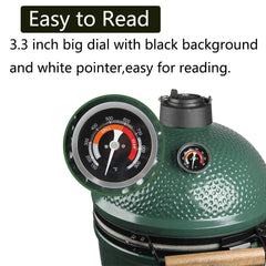 Upgrade Replacement Thermometer for Big Green Egg, with 3.3" Large Dial