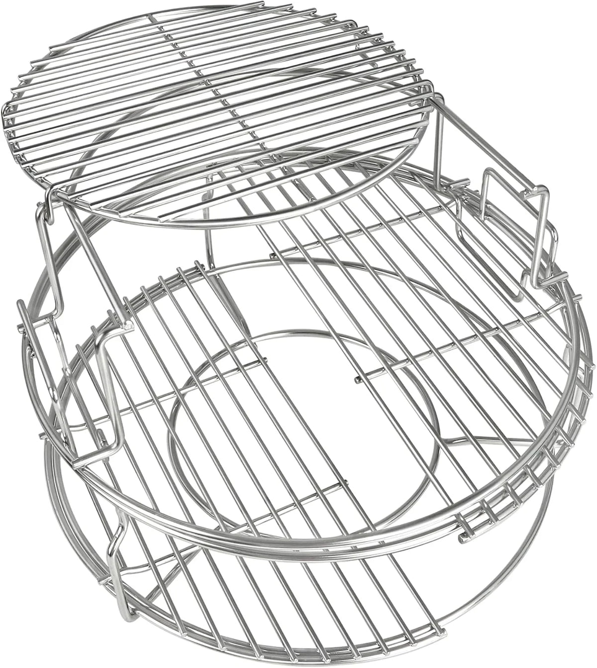 5 Piece Expander Rack for Big Green Egg Medium Replacement Kit Grill Racks for Eggspander Conveggtor Basket 304 Stainless Steel with Removable Cooking System BGE Accessories