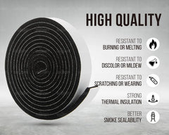 2-Pack x 8 Feet BGE Grill Gasket Replacement, Smoker Gasket Seal for Big Green Egg Large/XL/XXL - 16 Ft, 7/8" x 1/8" Felt, Seal Tape to Keep the Heat Locked, Green Egg BBQ Accessories & Parts