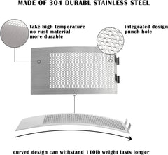 Punched Mesh Screen for XLarge Draft Door Big Green Charcoal Grill Egg Kamado Grill Accessories Bottom Vent Replacement Punched Metal Panel
