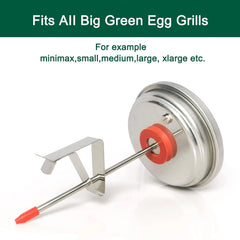 Upgrade Replacement Thermometer for Big Green Egg,3.3" Grill Temperature Gauge for Big Green Egg Accessories 150-900°F with Waterproof and No-Fog Glass Lens