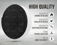 Replacement Big Green Egg Grill Seal Gasket Kits for Large, XL, XXL Lid and Top - 15 Ft, 7/8" x 1/8" with a Free Scraper. BBQ Essential Parts to Keep Heat Locked. BGE Smoker Gasket Felt Accessories