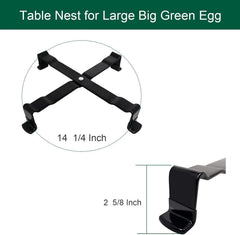 Grill Stand Table Nest for Large Big Green Egg, Big Green Egg Accessories Kamado Grill Table Nest Stand