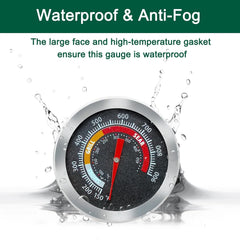 Upgrade Replacement Thermometer for M/MiniMax Big Green Egg,2" Grill Temperature Gauge for Big Green Egg Accessories 150-900°F with Waterproof and No-Fog Glass Lens
