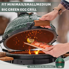 Charcoal Basket Carbon Steel Fire Bowl for MiniMax,Small&Medium Bigg Green Eggs,Heavy Duty Enamel Coated Charcoal Ash Basket with Handles,Fire Box Bowls Ash Basket also for JR Kamado Grill
