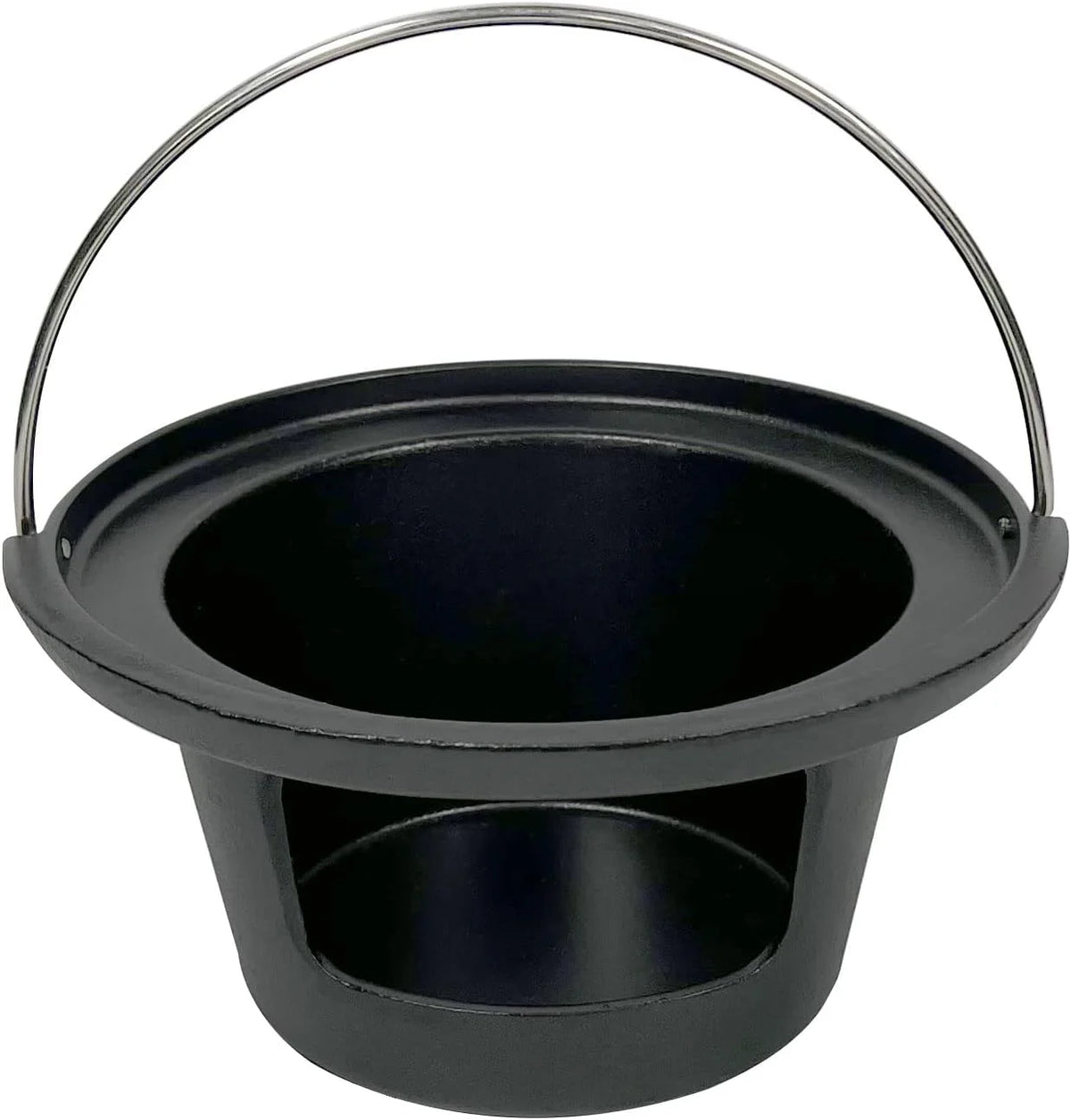 Cast Iron Ash Can with Handle for Medium Big GreenEggs,Charcoal Ash Pot Green Egg Accessories Must Haves,Perfectly Paired with Fire Grate/Charcoal Basket for Use | Quick & Easy Cleaning